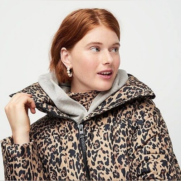 J Crew Leopard Print Puffer Jacket - Picture 14 of 15